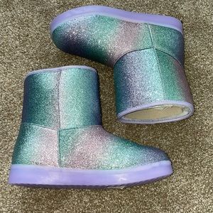 Fabkids Light-Up sole glitter boots size 3